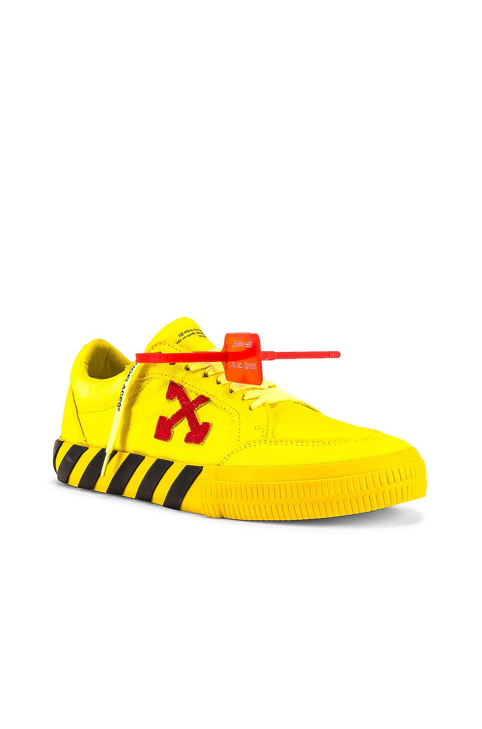 yellow & red low vulcanized sneakers