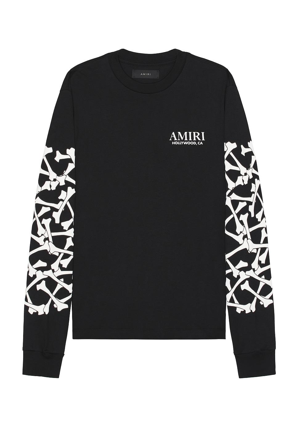 新品 AMIRI BONES STACKED LONG SLEEVE TEE L Amiri Bones Stacked Long Sleeve Tee in Black for Men | Lyst