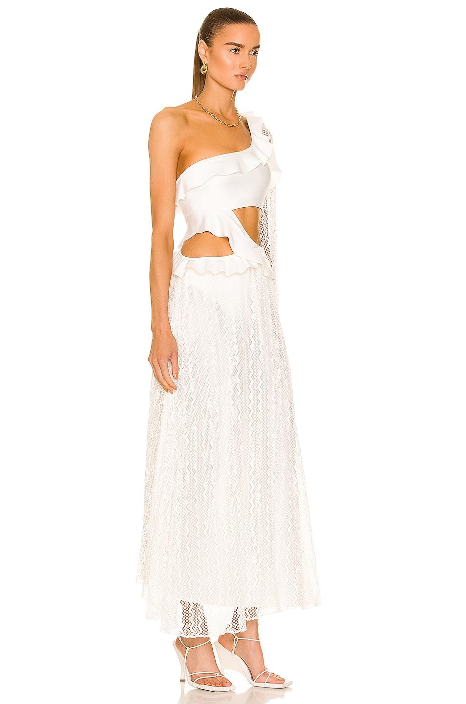 PATBO Synthetic One Shoulder Cut Out 