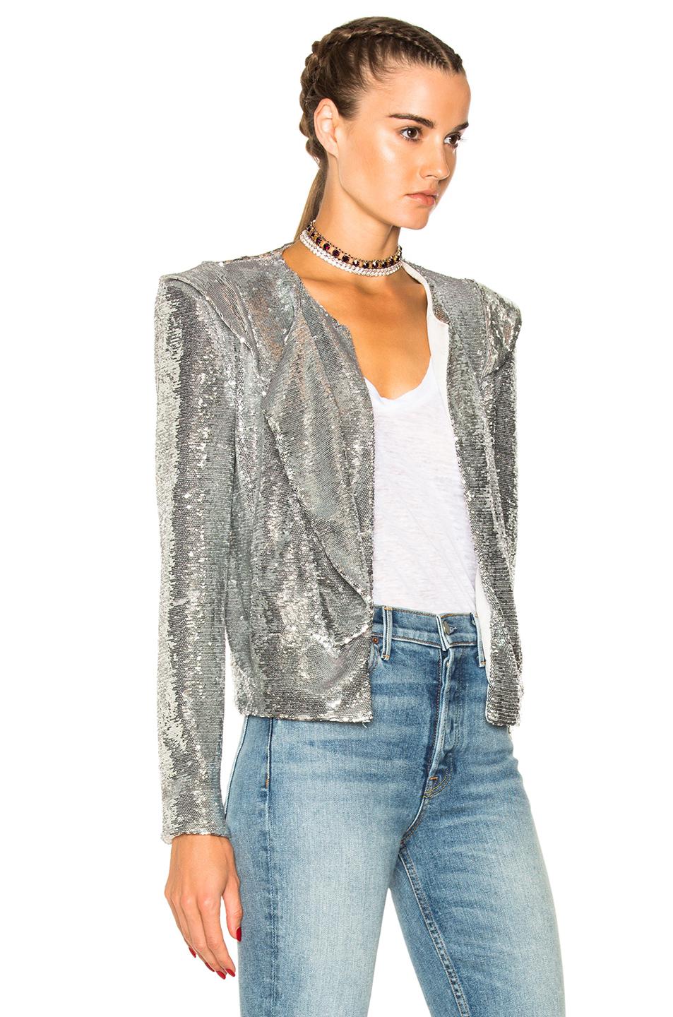 silver sparkly jacket