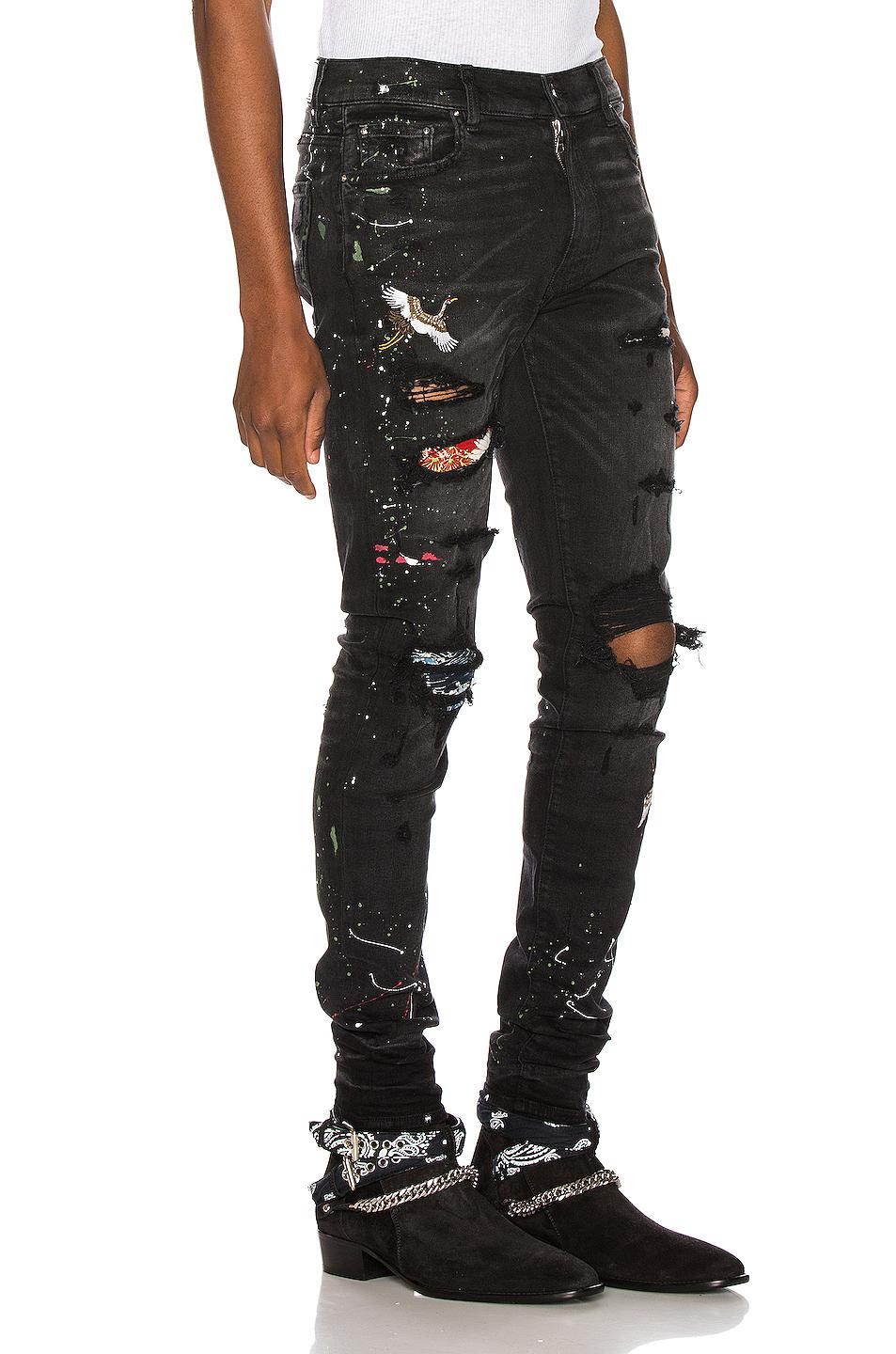 Amiri black art patch jeans Clearance