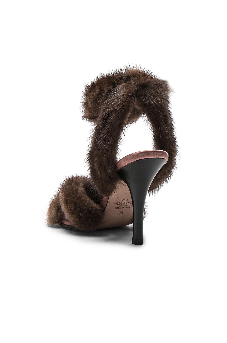 valentino fur heels