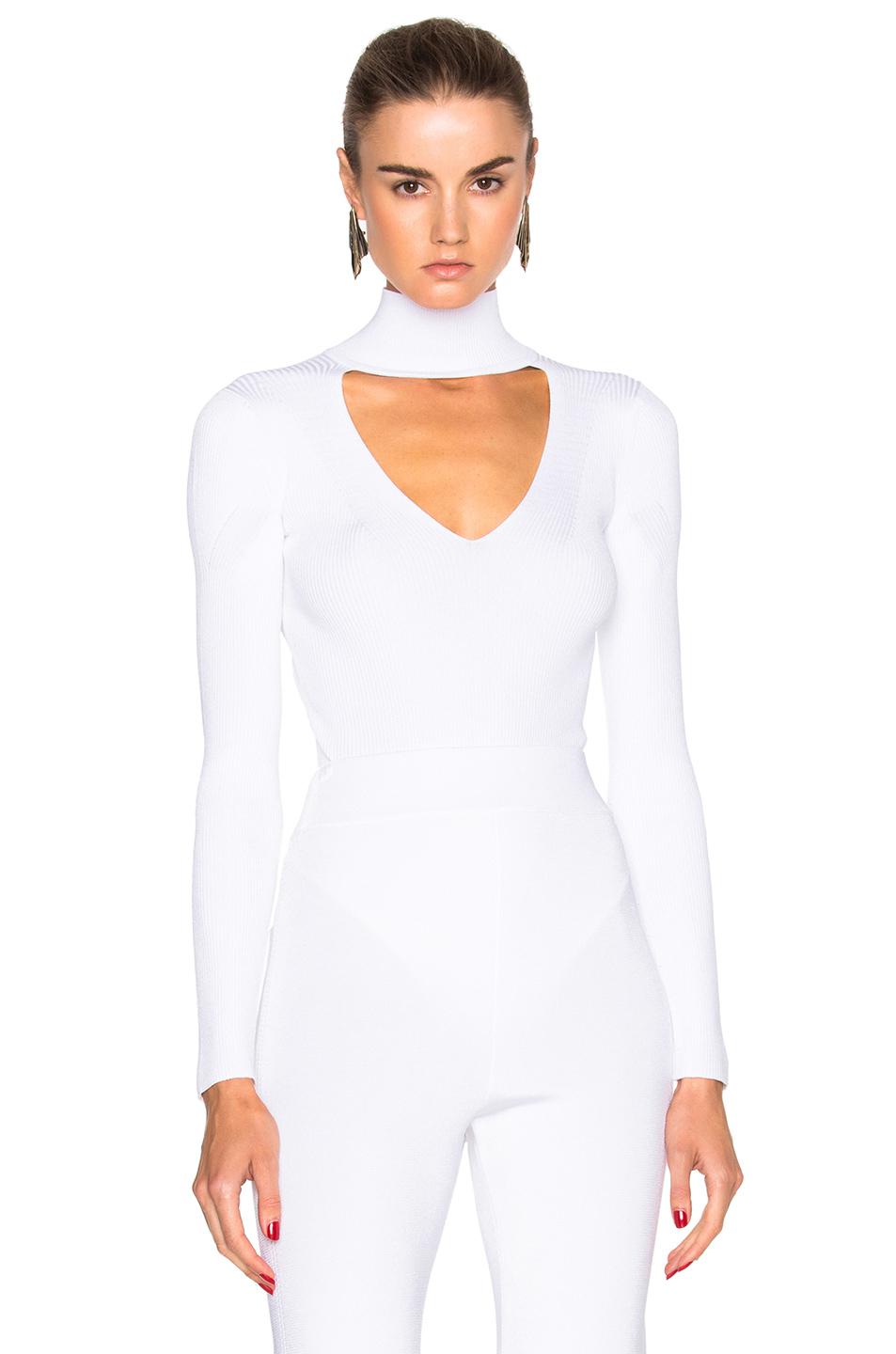 white turtleneck jumpsuit