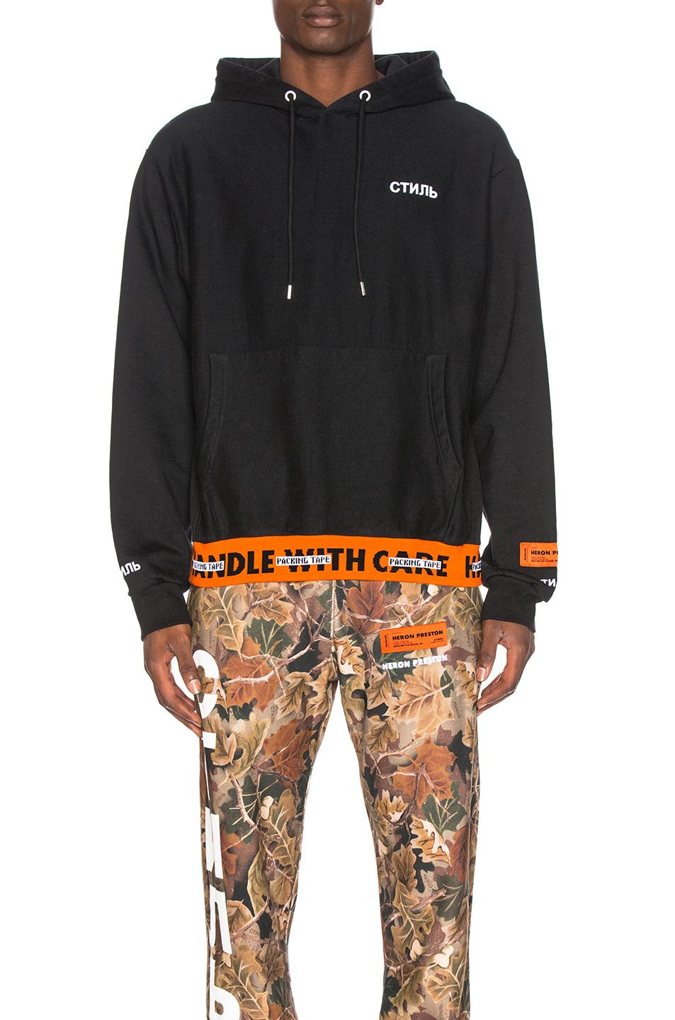 Heron preston handle with care hoodie Clearance