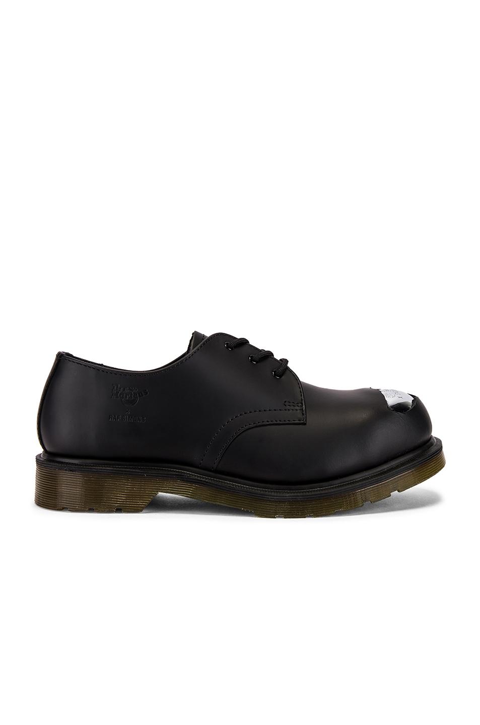 Raf Simons X Dr. Martens Cut Out Steel Toe Shoes in Black for Men | Lyst