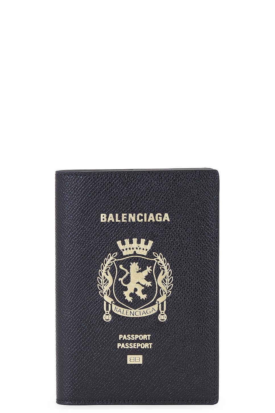 Balenciaga Passport Holder Wallet in Blue for Men | Lyst
