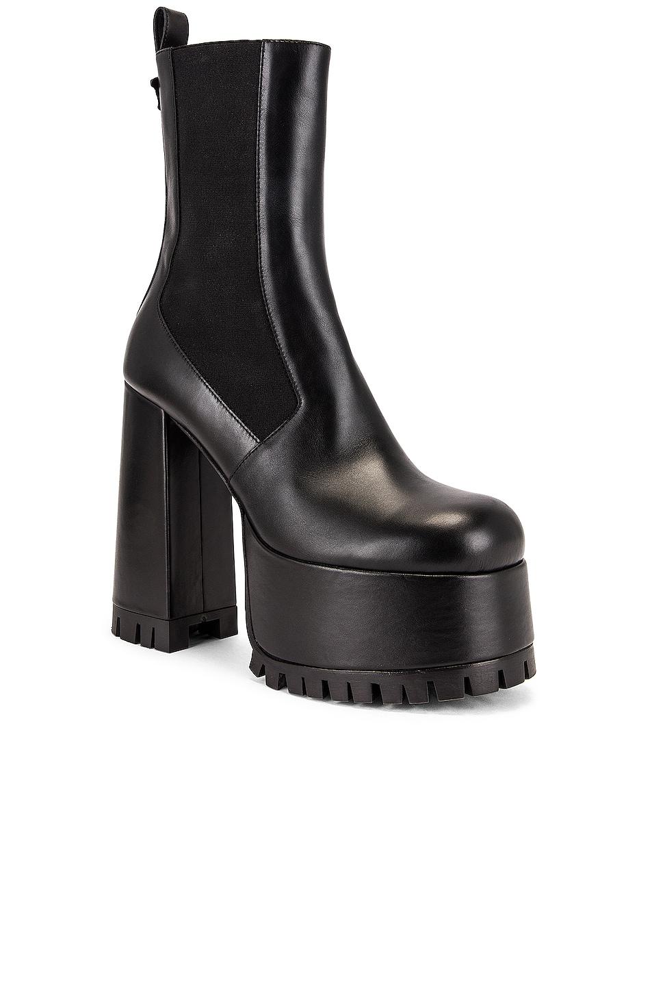 leather ankle platform boots
