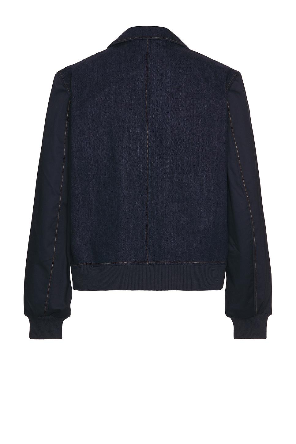 Wales Bonner Echo Denim Varsity Jacket in Blue for Men | Lyst