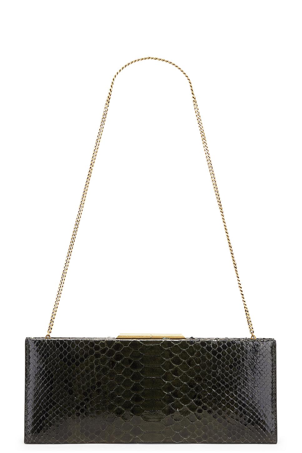 Saint Laurent Python Small Midnight Pochette Bag in Black Lyst