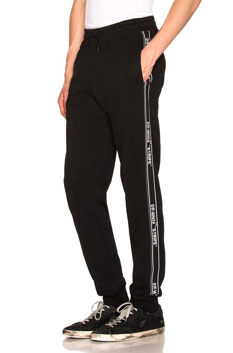 Off-White Virgil Abloh Stripe Sweatpants in Black Men |