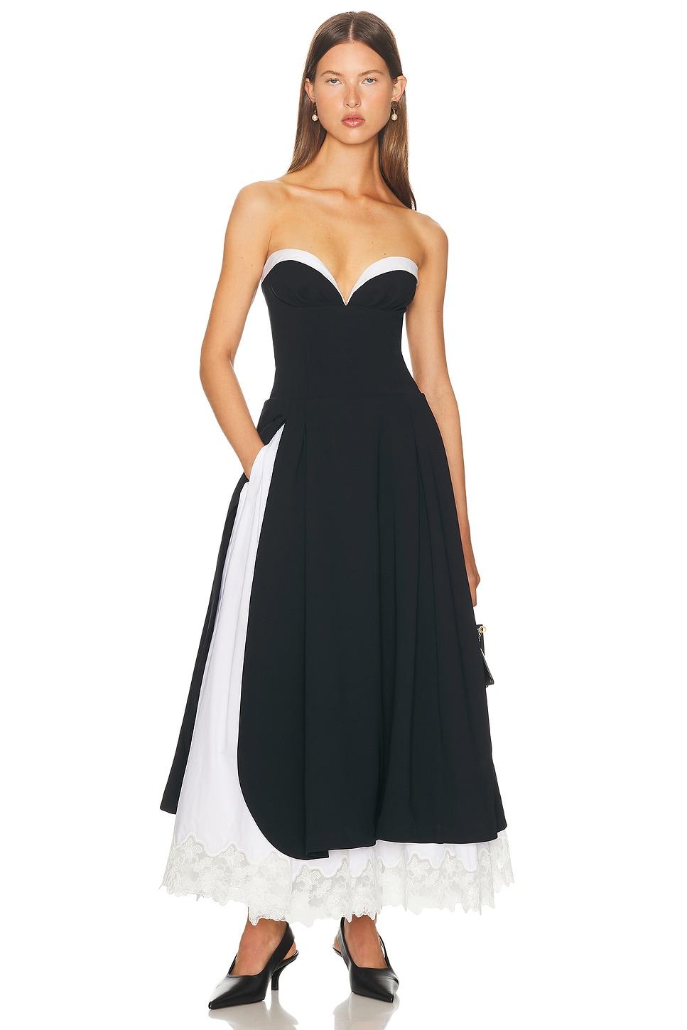 chinese dress ladies Helsa The Lace Column Dress Black Bernardi Collective