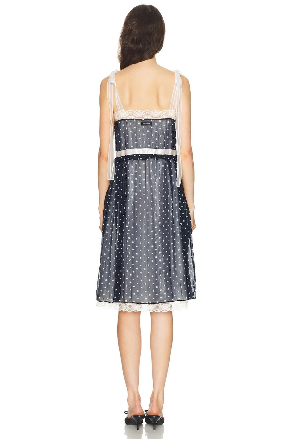 navy blue dress for baby girl Marc Jacobs Seamed Up Satin Sleeveless Mini Dress main image 1