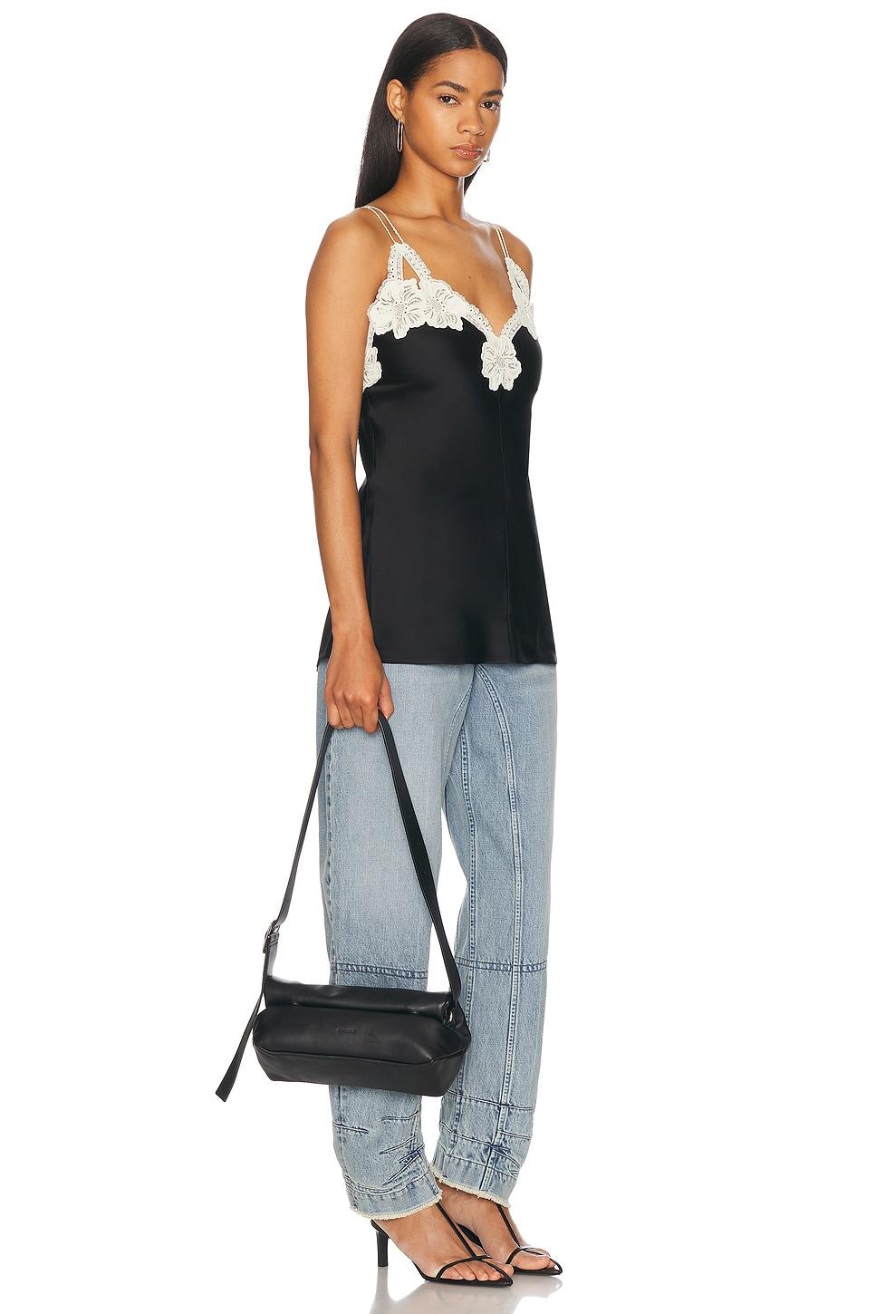 Jil Sander Rollup Small Square Belt Bag in Black | Lyst