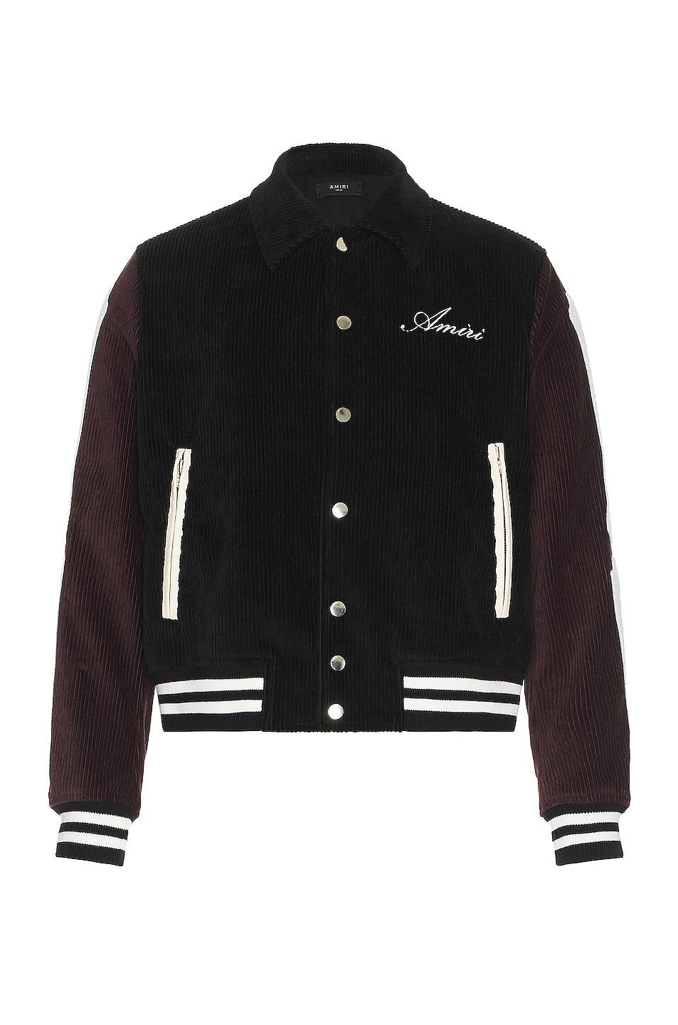 Amiri Corduroy Bones Varsity Jacket in Black for Men Lyst