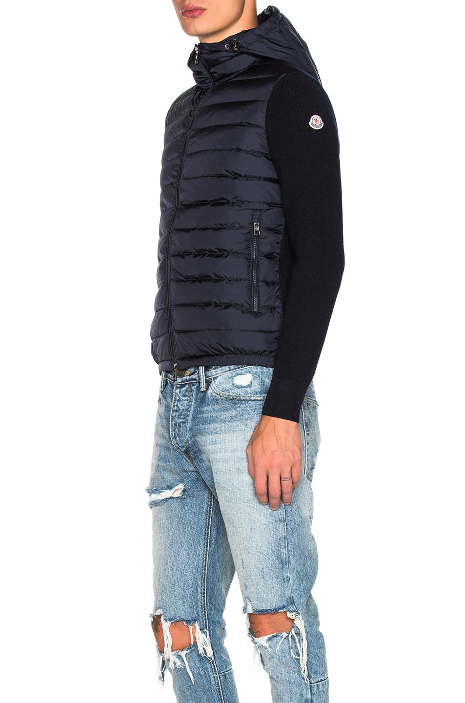 Moncler Synthetic Maglione Tricot Cardigan in Navy (Blue) - Lyst
