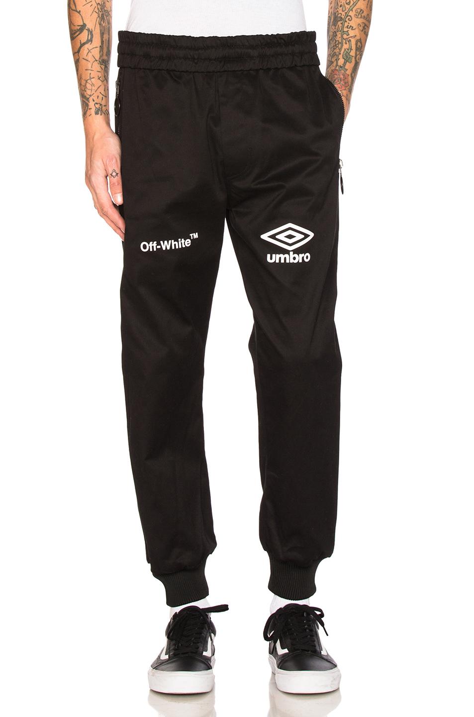 Off-White c/o Virgil Abloh Cotton X Umbro Pants in Black \u0026 White (Black) -  Lyst