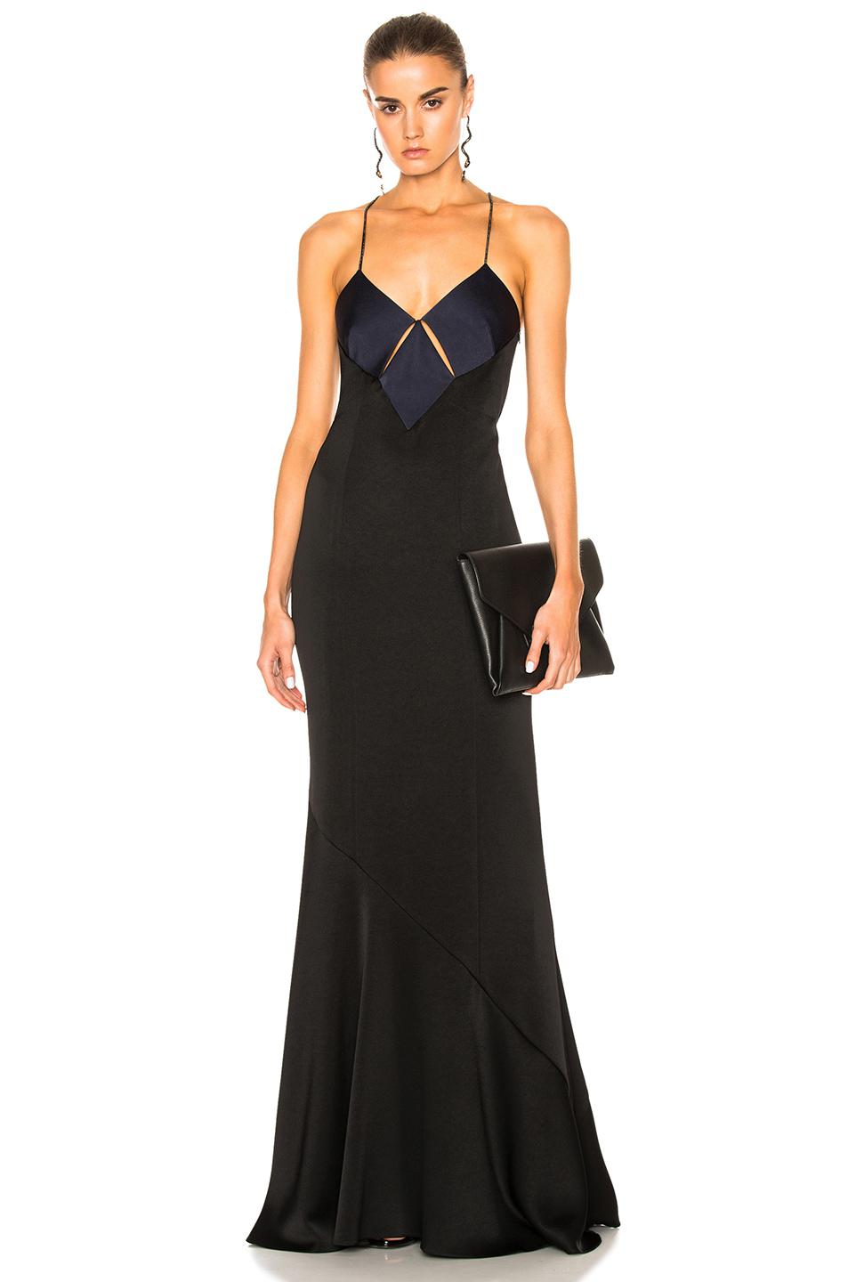 Galvan London Cut Out Spaghetti Dress in Black Lyst