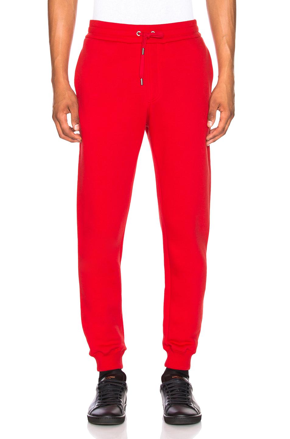 Versace Cotton Sweatpants in Red & Black (Red) for Men - Lyst