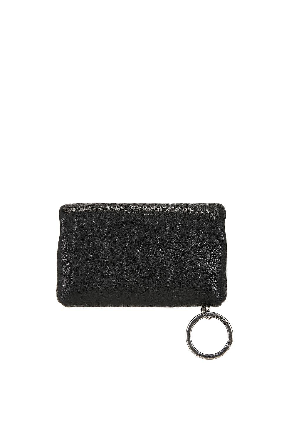 小物 SAINT LAURENT key case CASSANDRE SLIM KEY CASE IN GRAIN DE POUDRE LEATHER | Saint
