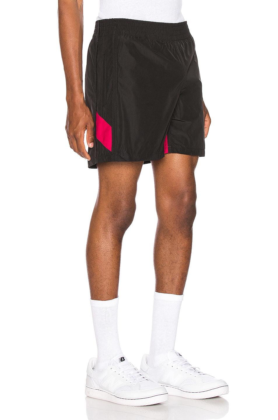Wales Bonner Synthetic Football Shorts in Black & Fuchsia (Black) for ...
