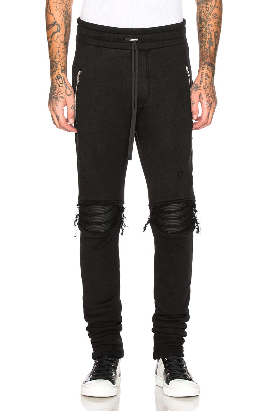 Amiri Cotton Mx1 Moto Sweatpants in Black for Men - Lyst