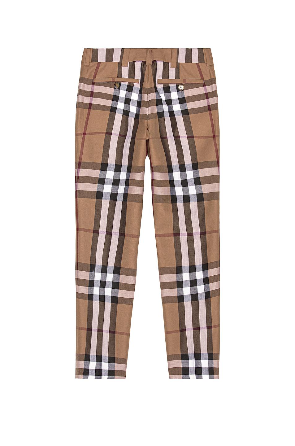 Burberry Check Trousers in Brown for Men | Lyst