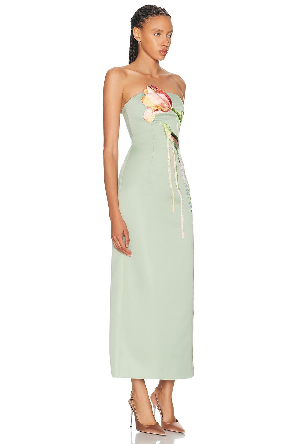 sage green print dress Palm Sketch Sage Floral Mini Dress | Trendy Women's Dresses main image 0