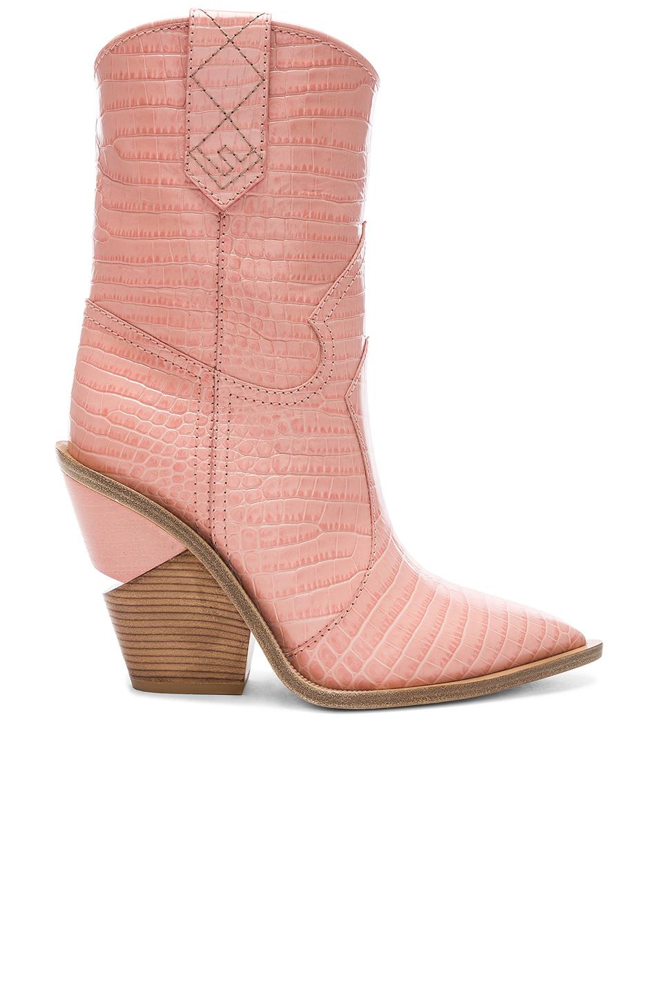 pink croc boots