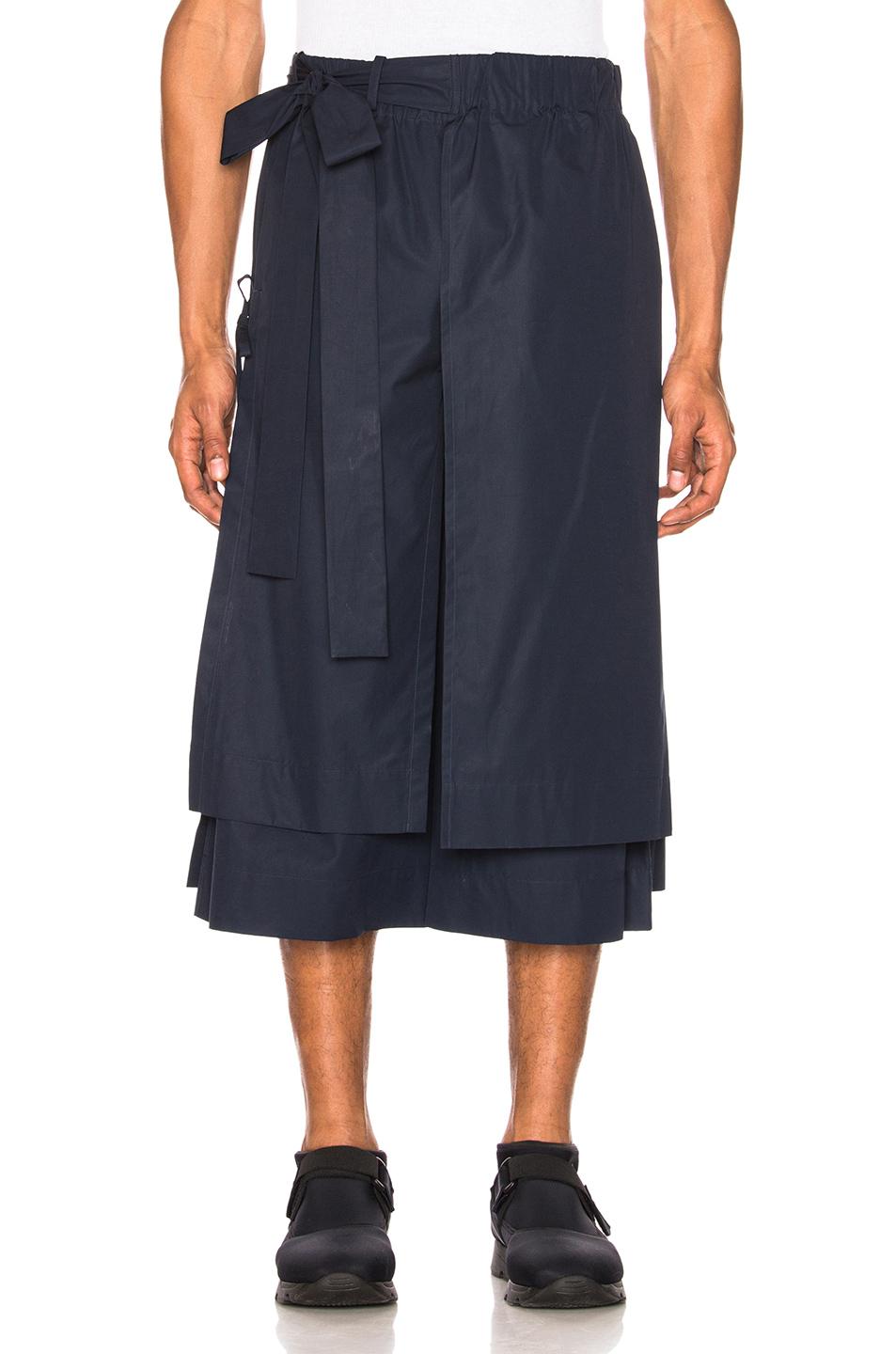 Craig Green Layered Cotton Track Shorts in Navy (Blue) for Men - Lyst
