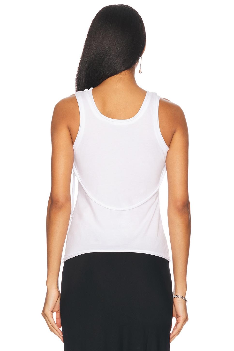 Helmut Lang Strap Tank Top in White | Lyst