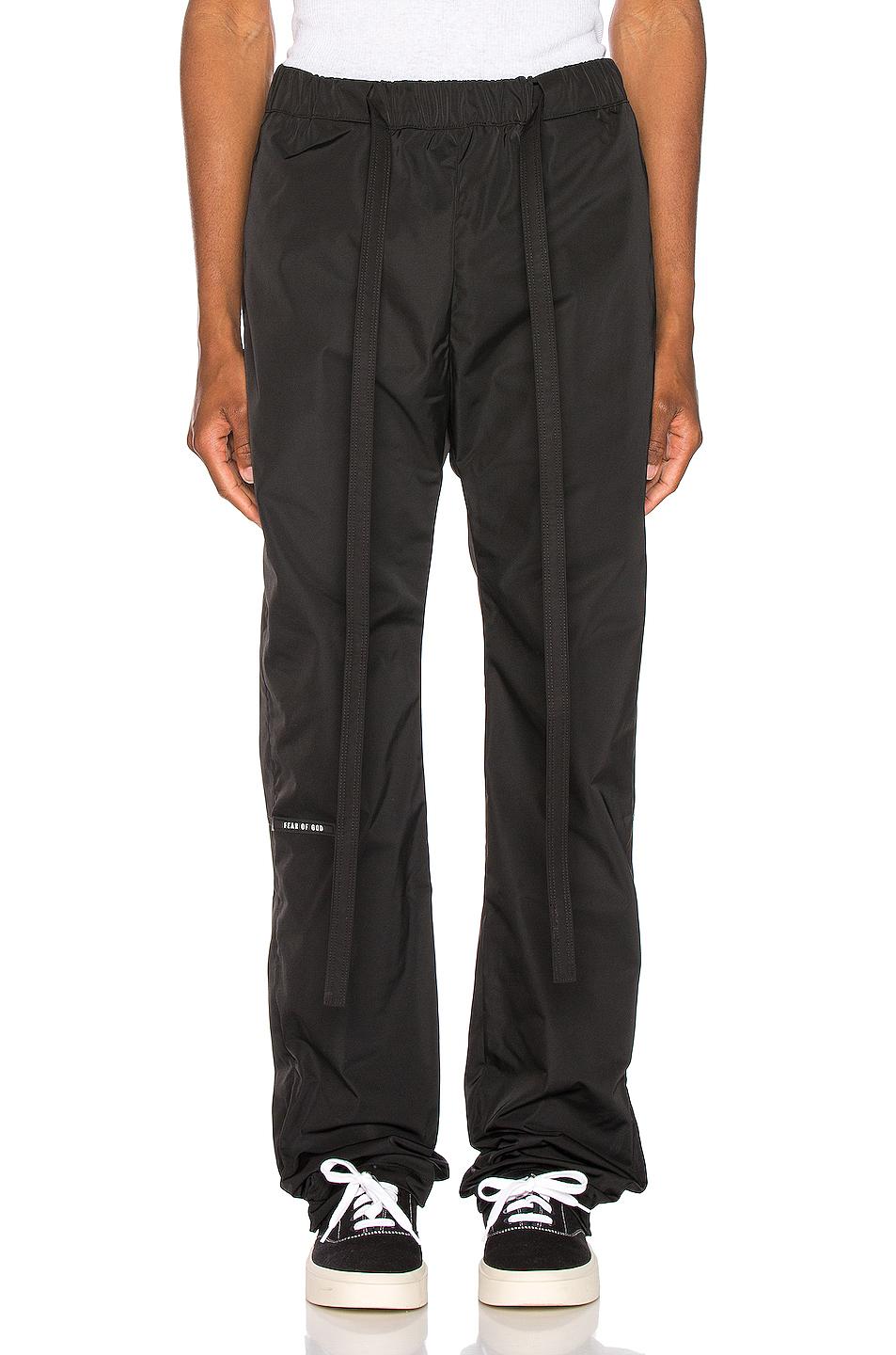 fear of god x nike nylon warm up pants off noir