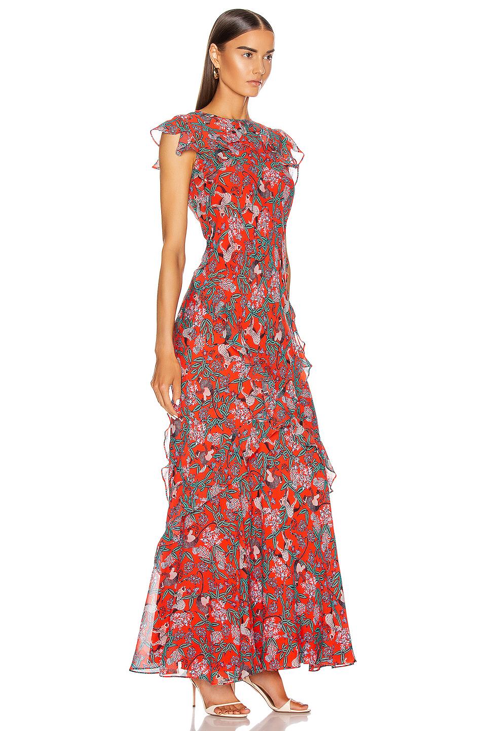 Saloni Silk Tamara-b Dress in Red - Save 54% - Lyst