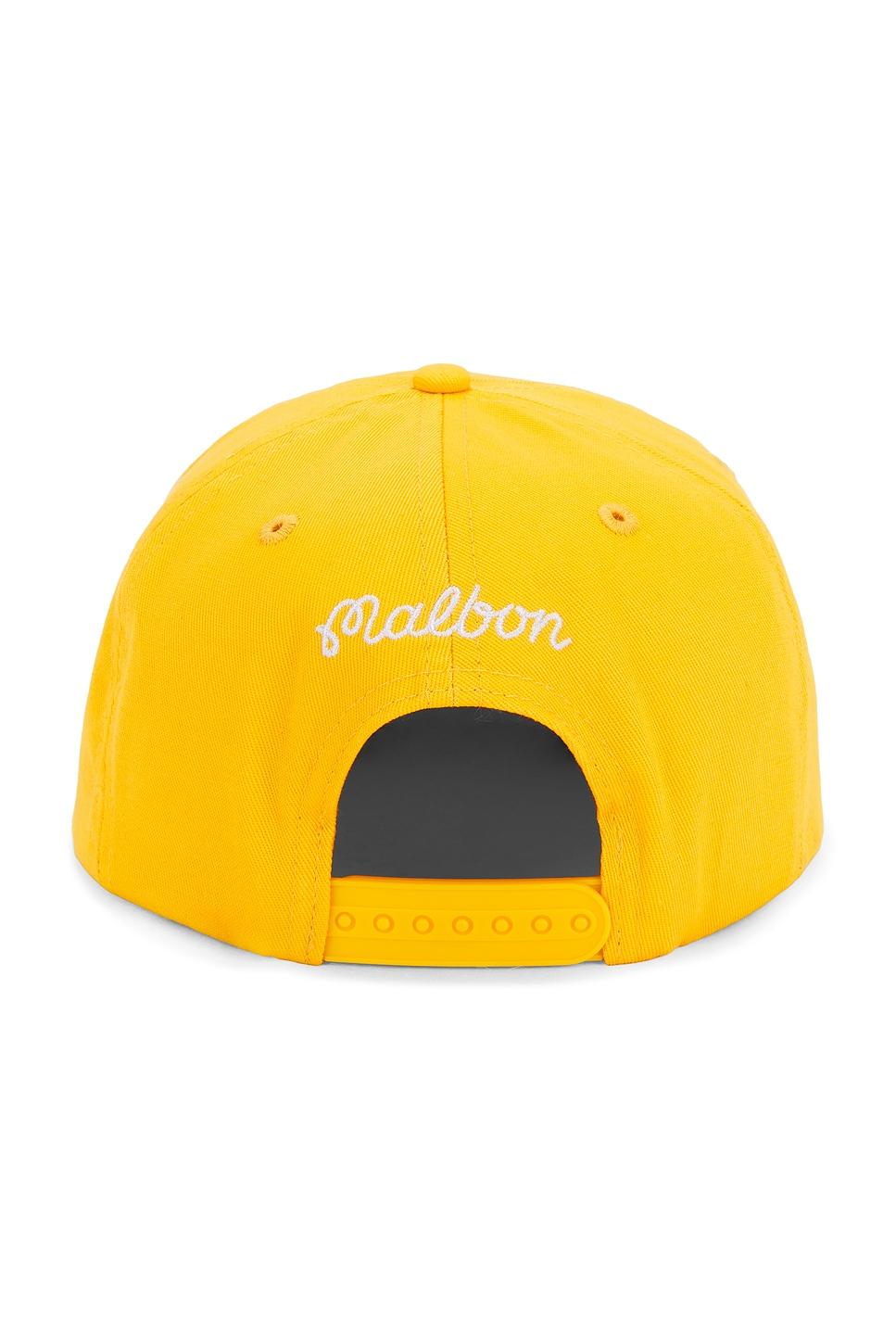 Malbon Golf M Script Chainstitch Painters Hat in Yellow for Men | Lyst