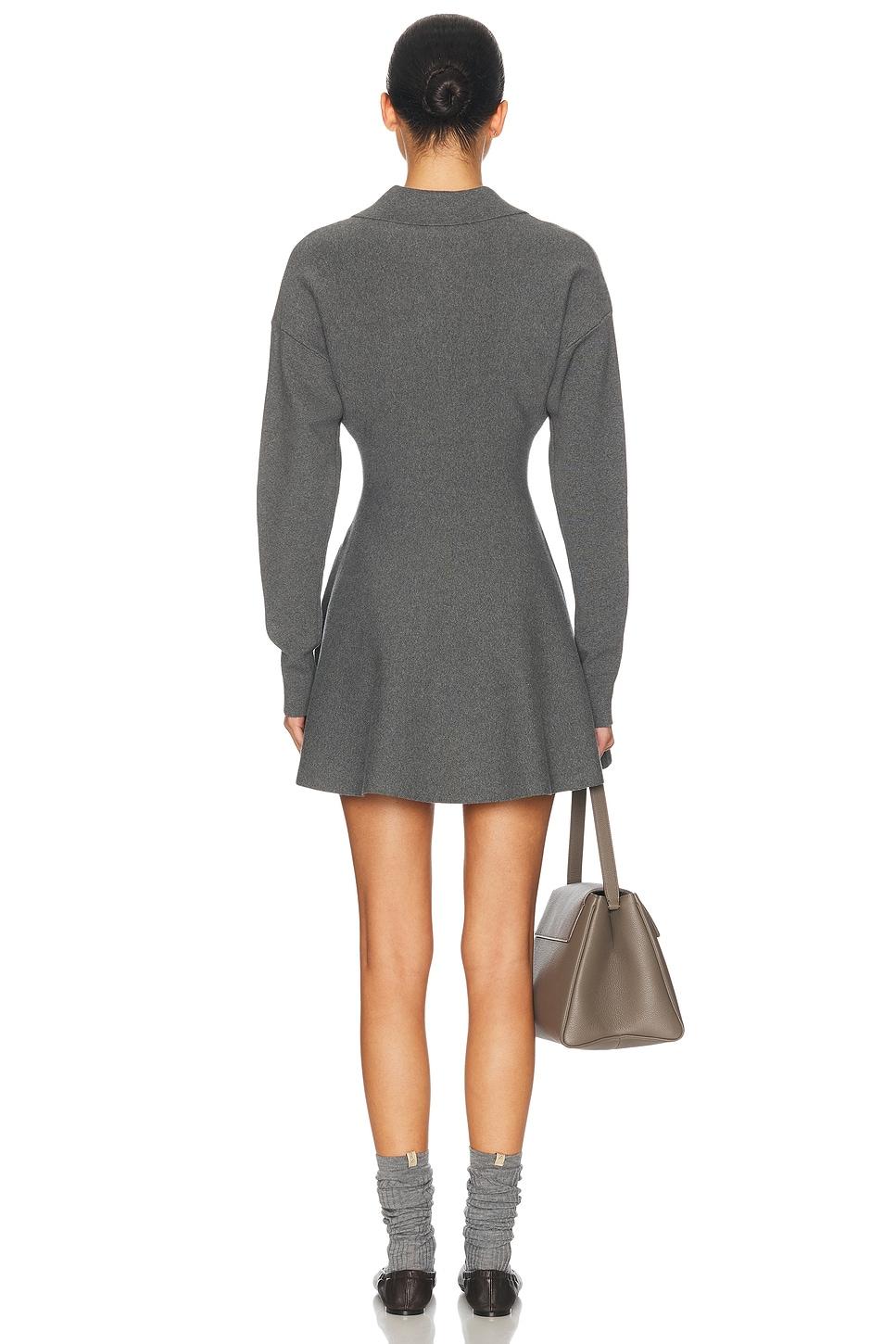 Helsa Saffron Mini Knit Dress in Gray | Lyst