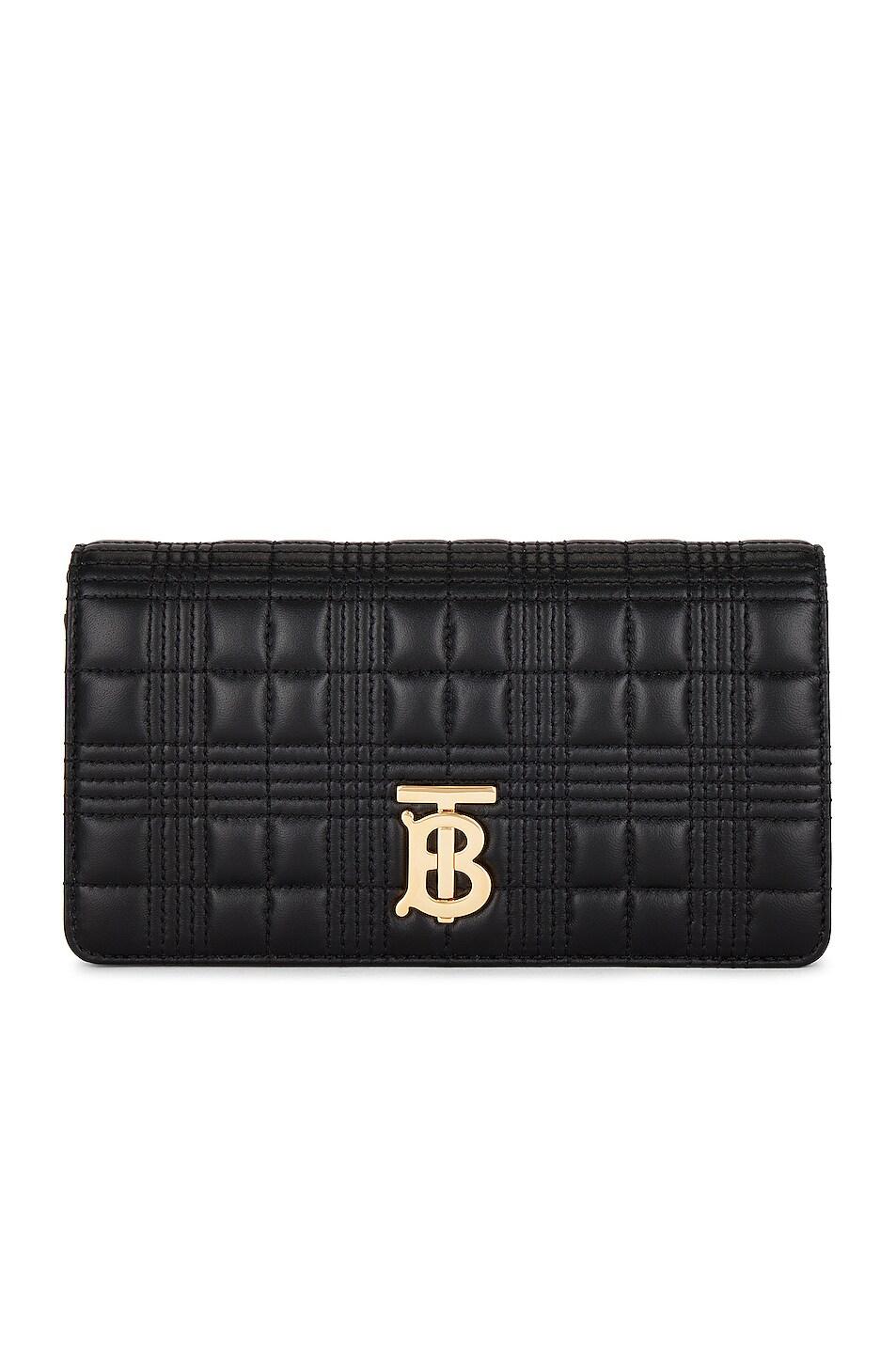 Burberry Leather Lola Chain Wallet Bag in Black | Lyst