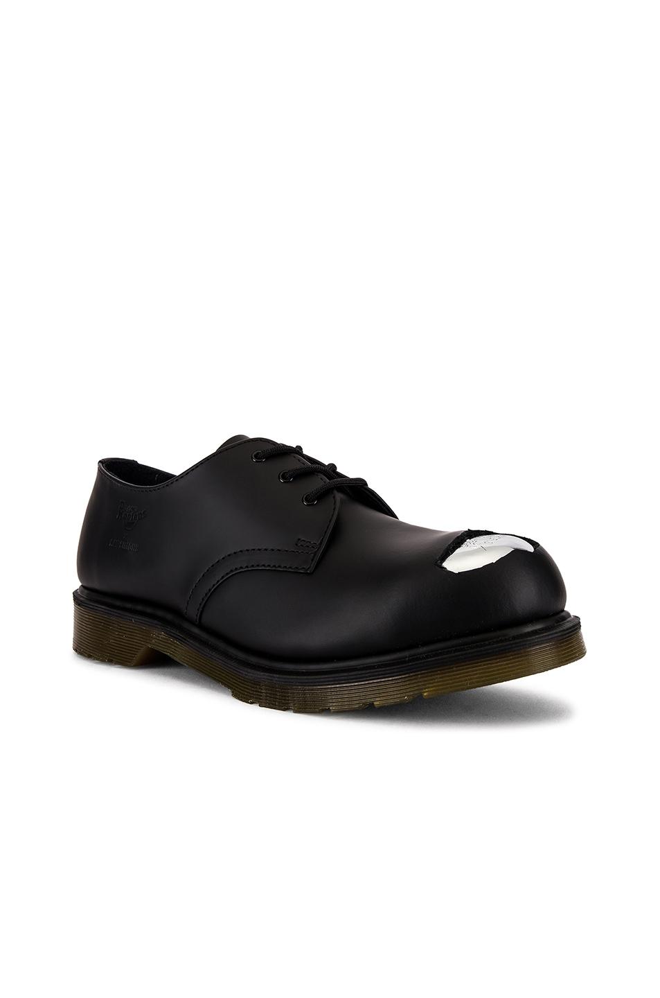 Raf Simons Leather X Dr. Martens Cut Out Steel Toe Shoes in Black for Men |  Lyst