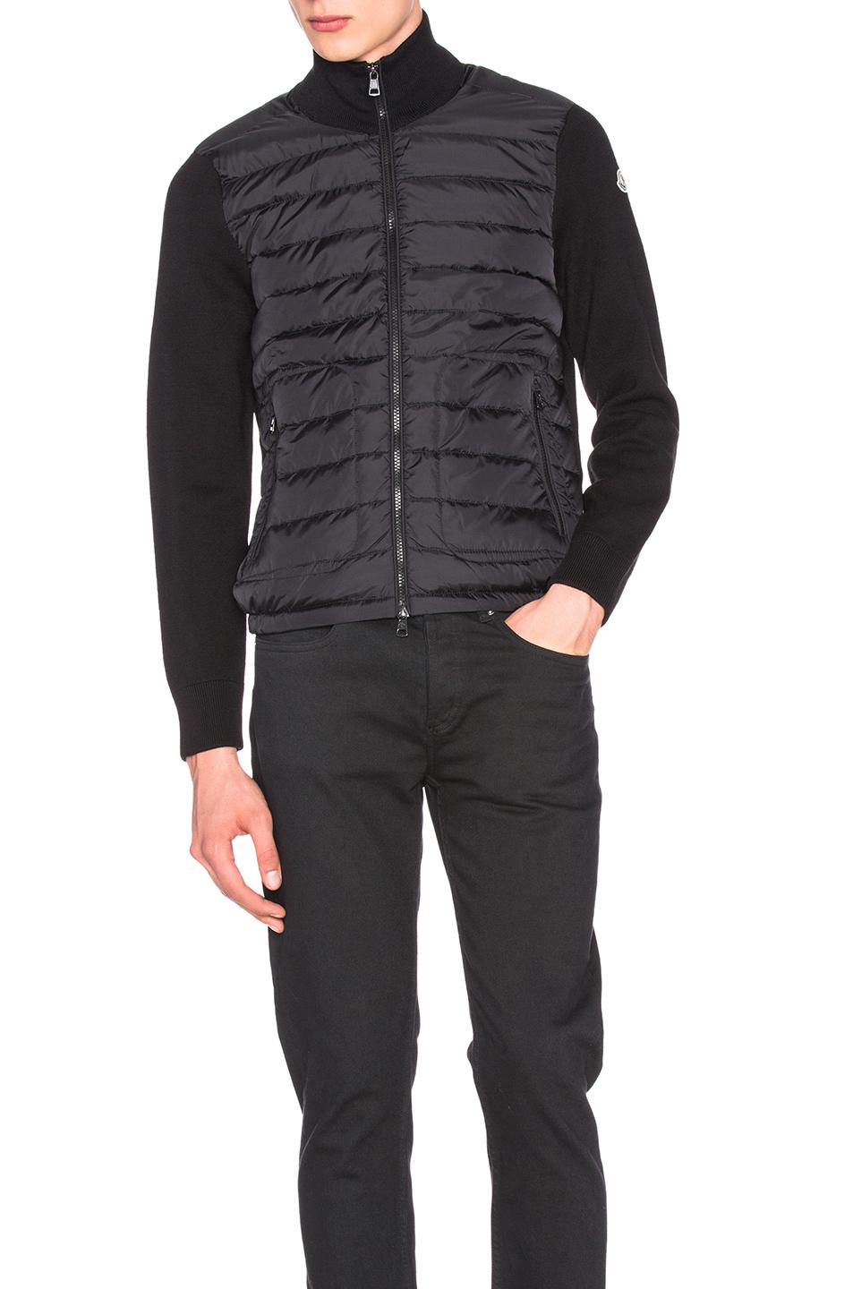 Lyst - Moncler Cardigan Sweater in Black