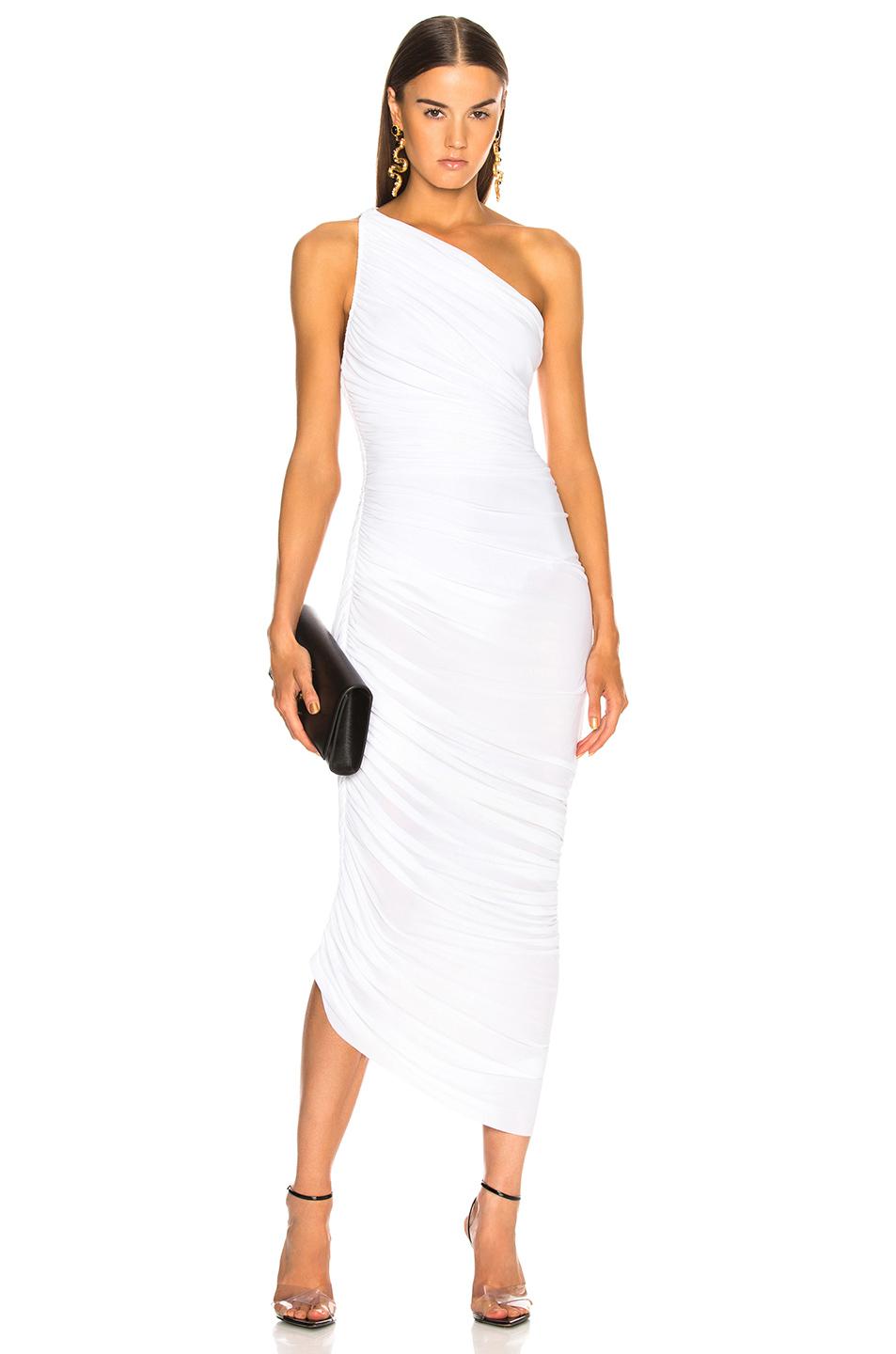 Norma Kamali Synthetic Diana Dress in White - Lyst