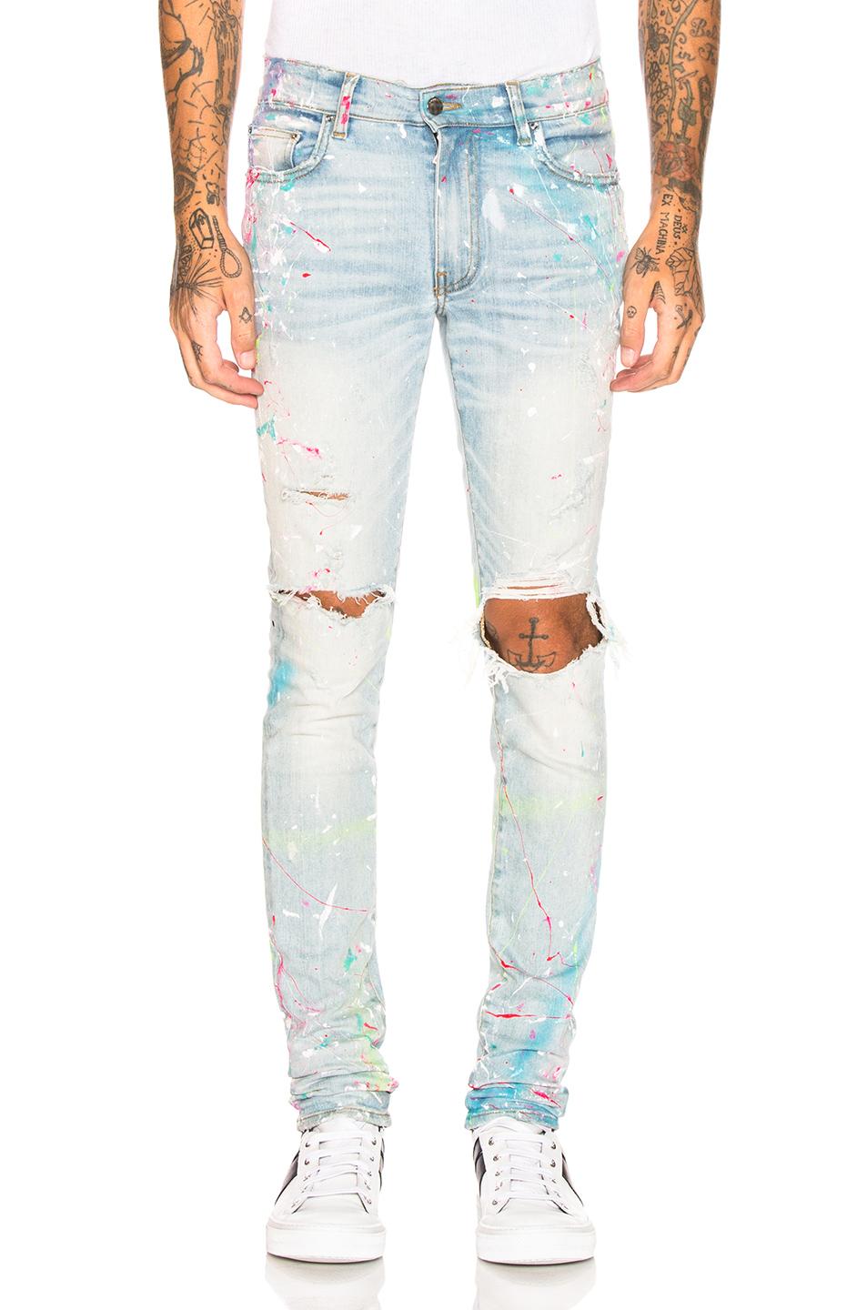 Amiri graffiti jeans Clearance