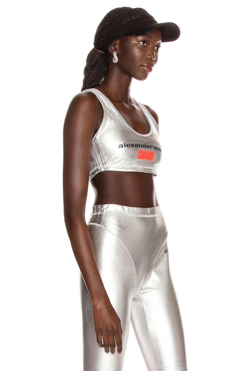 Alexander wang silver sports bra Clearance