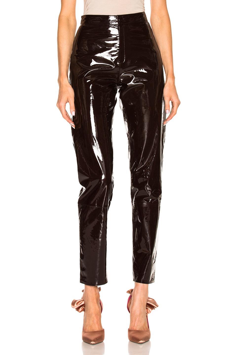 High waisted patent leather pants Clearance