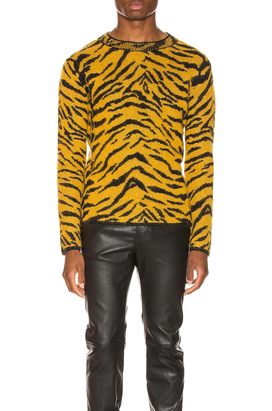 Saint Laurent Zebra Intarsia Jumper in 