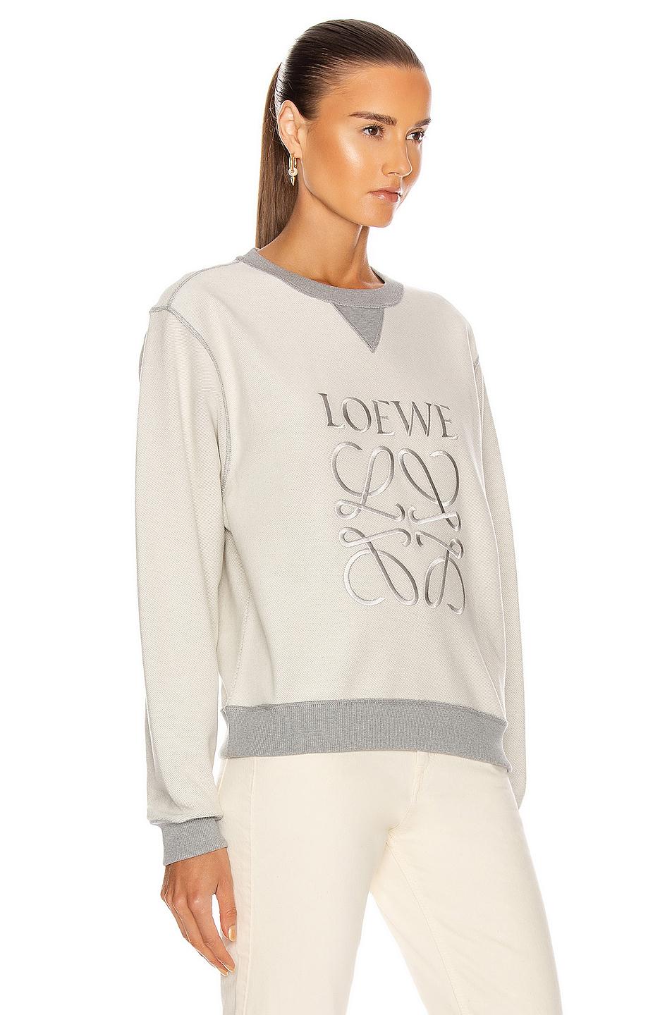 Loewe Cotton Anagram Sweatshirt in Grey Melange (Gray) - Lyst