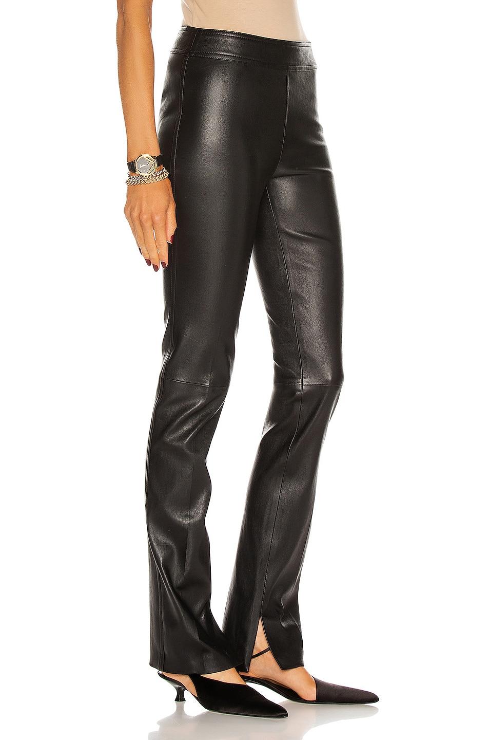 Helmut Lang Slit Leather Pant in Onyx (Black) - Lyst
