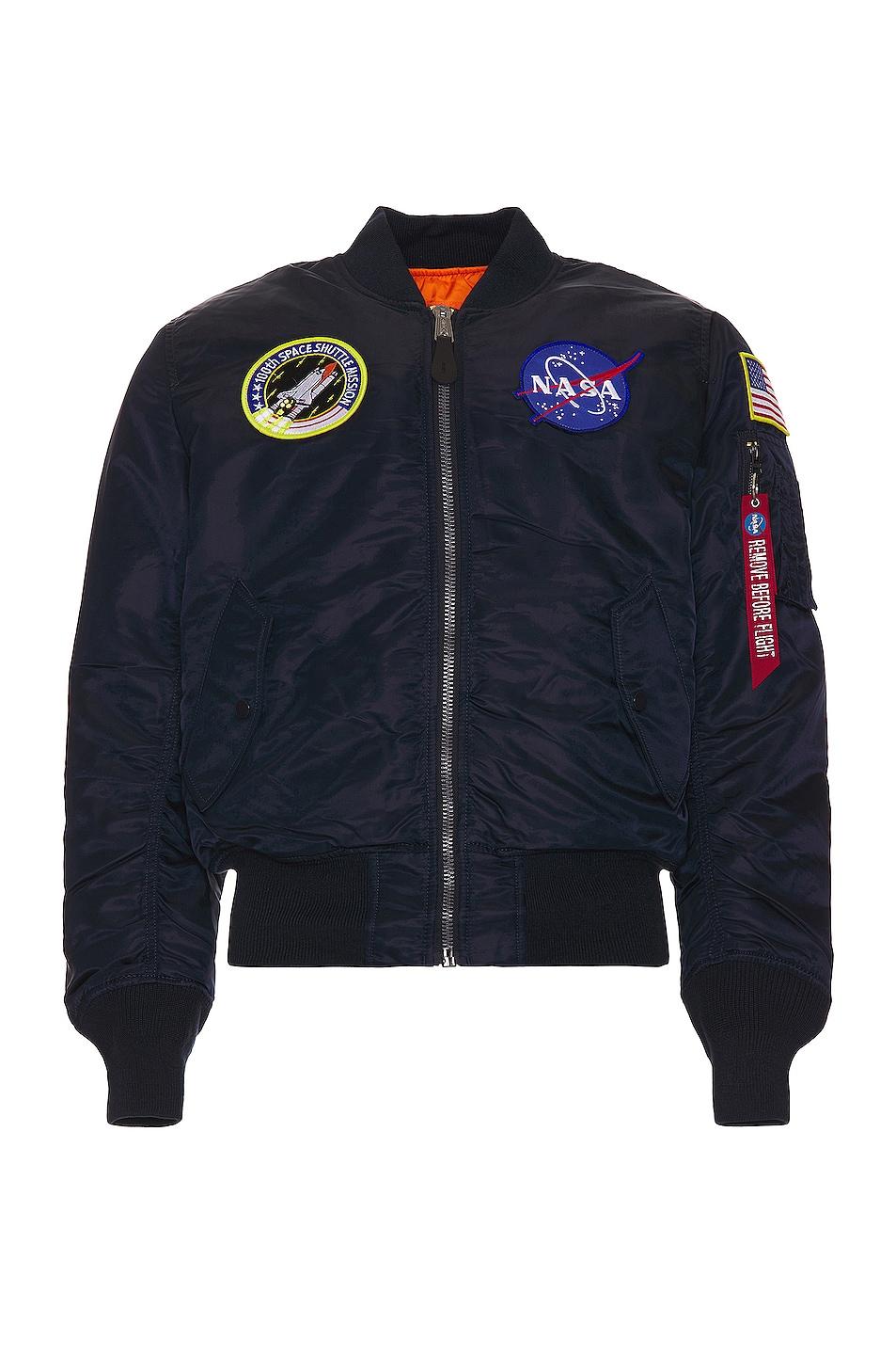 Alpha Industries Nasa Ma1 Bomber Jacket in Blue for Men | Lyst