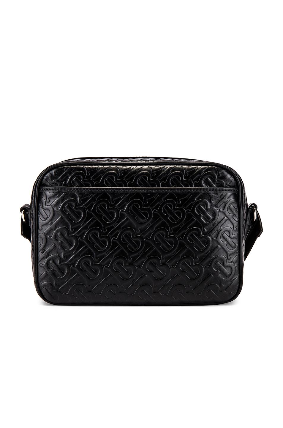Burberry Black Monogram Leather Crossbody Bag
