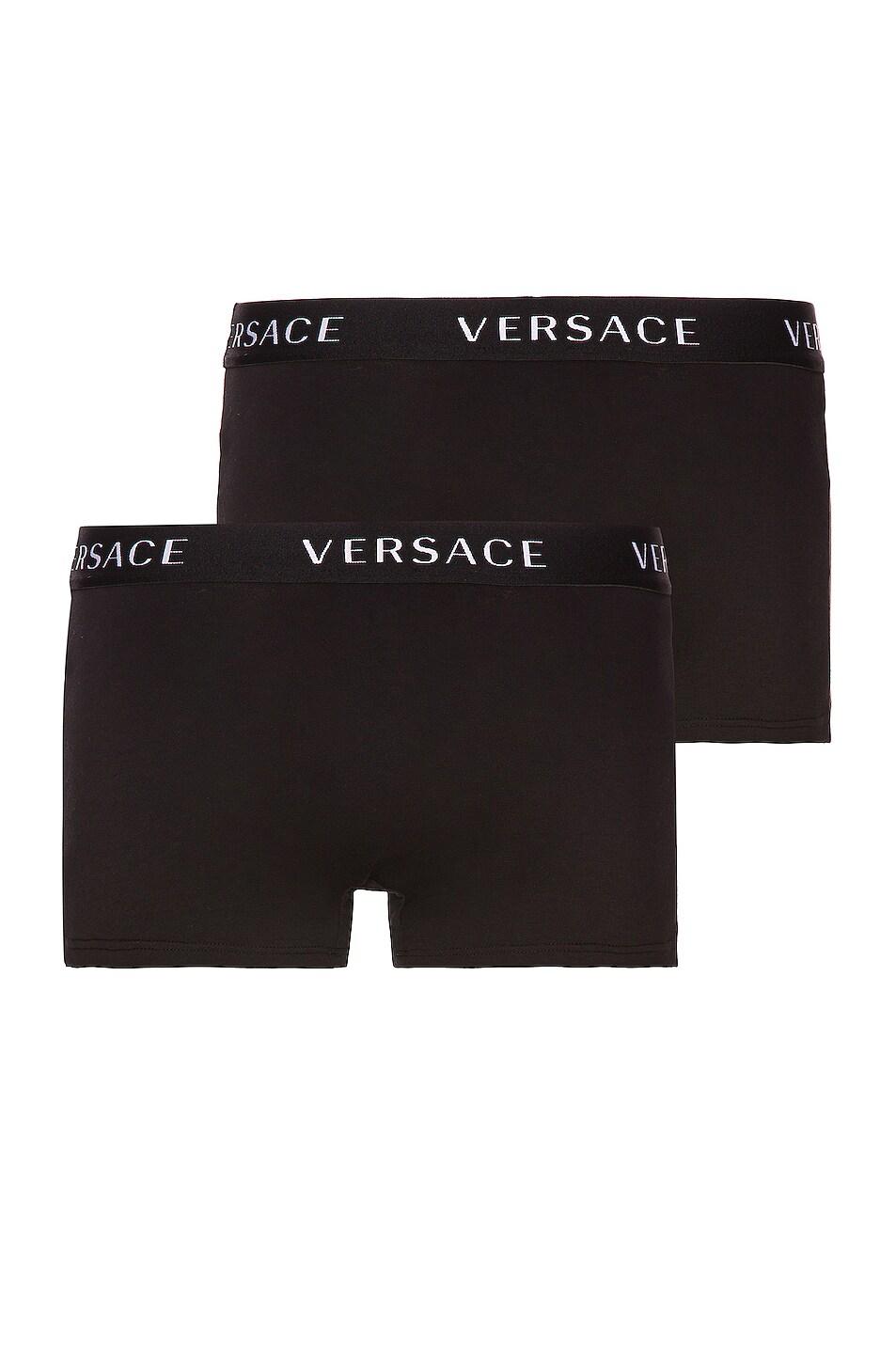 Versace Baumwolle Boxer Aus Stretch-baumwolle Mit Greca-motiv in Weiß für Herren Herren Bekleidung Unterwäsche Boxershorts 