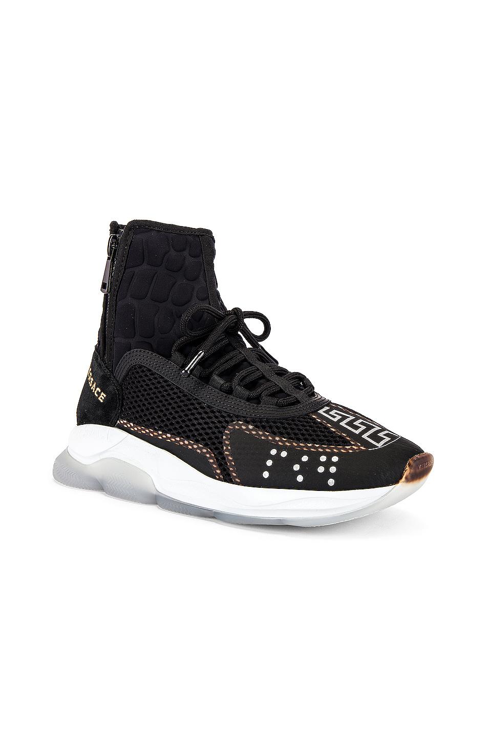 Versace Synthetic Chain Reaction High Top Sneaker In in Black for Men ...