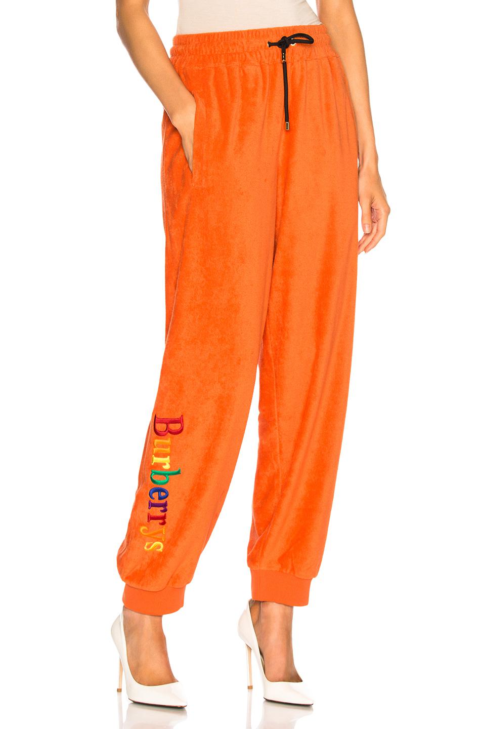 Burberry Rainbow Logo Sweatpants in Tangerine (Orange) - Lyst