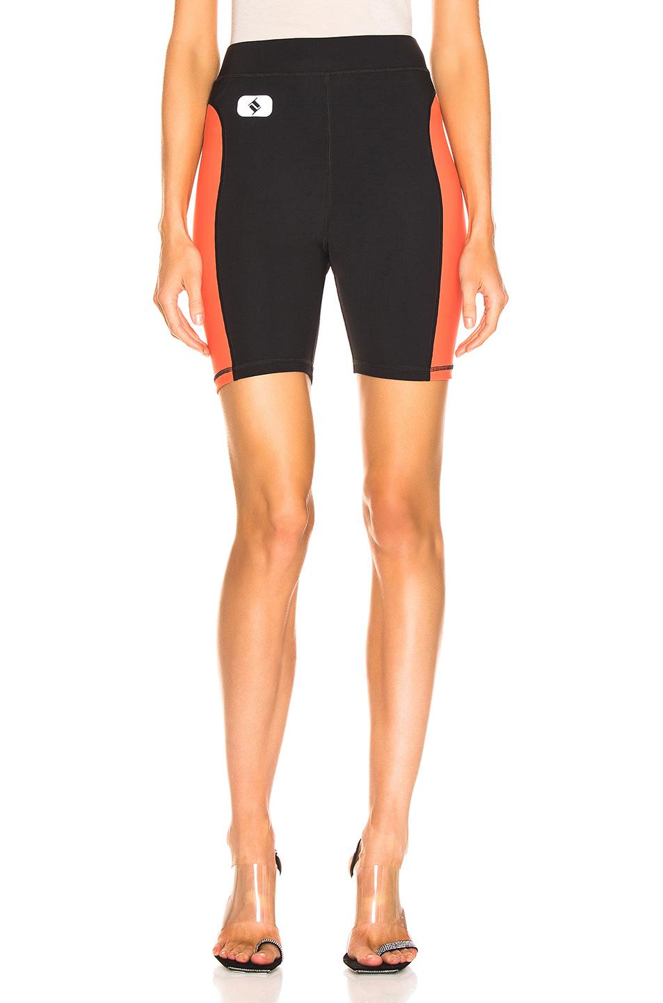 T By Alexander Wang Synthetic Side Stripe Cycling Shorts in Black